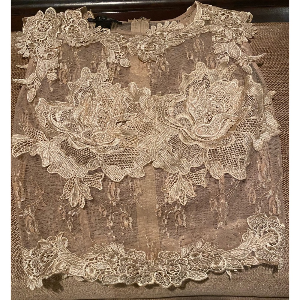 Caribbean Queen Sheer Floral Lace Top